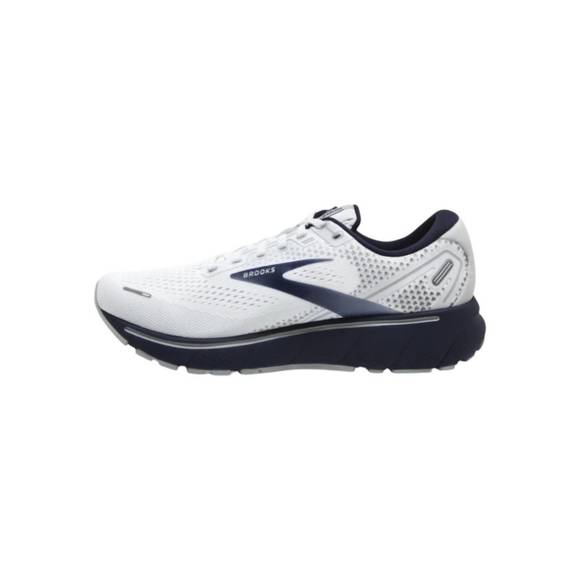 NEW BROOKS ghost 14 men's road-running shoes in white/navy - Picture 3 of 6